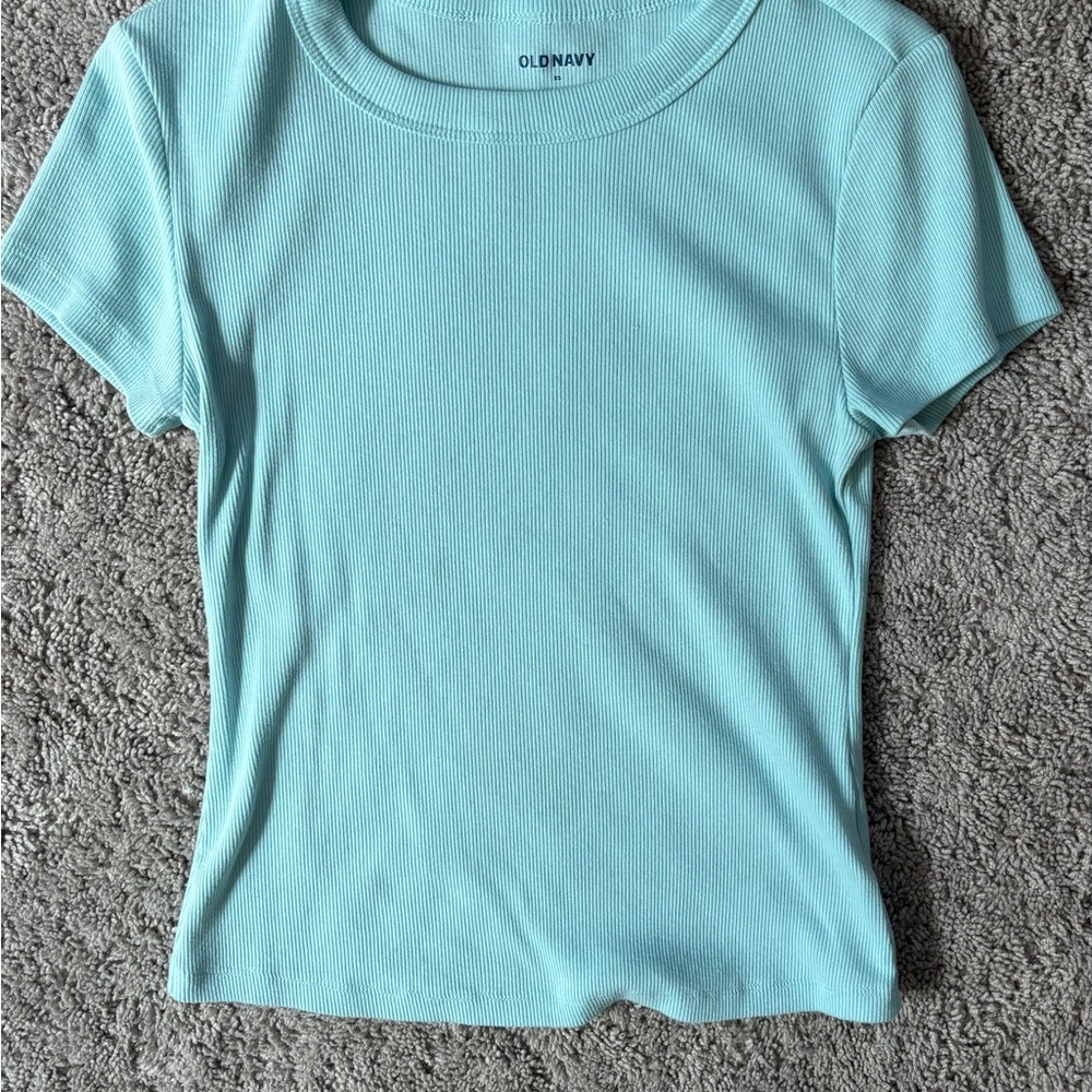 Old Navy Women's Aqua Short Sleeve Tee